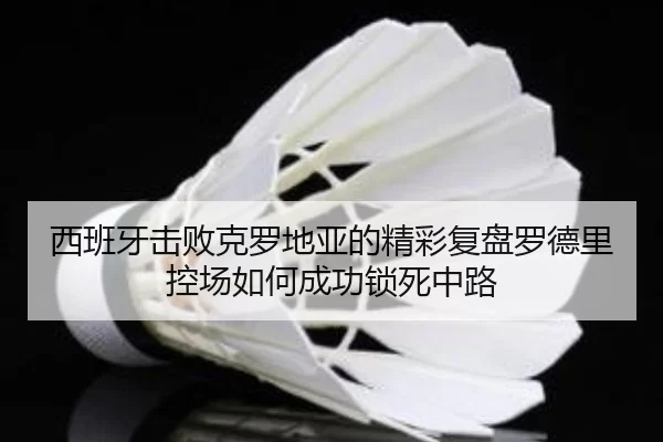 西班牙击败克罗地亚的精彩复盘罗德里控场如何成功锁死中路